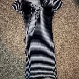Striped Black and White Women's Dress